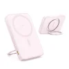Baseus - PicoGo Magsafe Power Bank (P10076800413-00) - Type-C, Qi2, Gyors Töltés, 20W, 5000mAh, Forgatható Állvány, Type-C Kábel - Rózsaszín thumbnail