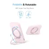 Baseus - PicoGo Magsafe Power Bank (P10076800413-00) - Type-C, Qi2, Gyors Töltés, 20W, 5000mAh, Forgatható Állvány, Type-C Kábel - Rózsaszín thumbnail