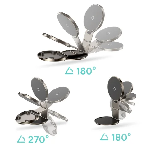 Baseus - PrimeTrip VX1 sokoldalú autós tartó (C4016900C123-00) - utazáshoz, mágneses, ultravékony, összecsukható - fekete - 6