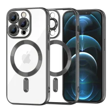 Techsuit - Luxus Kristály MagSafe - iPhone 12 Pro Max - Fekete tok