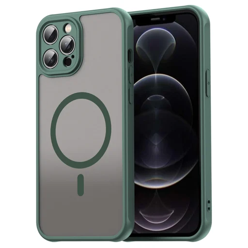 Techsuit - HaloFrost II MagSafe tok - iPhone 12 Pro Max - Zöld - 1