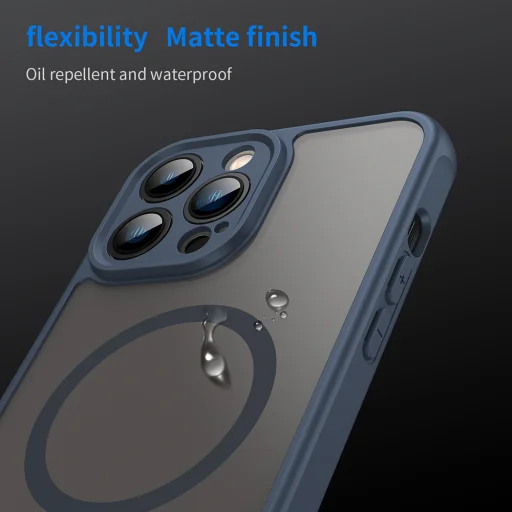 iPhone 13 Pro Techsuit - HaloFrost II MagSafe tok - Tengerészkék. - 5