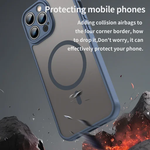 iPhone 13 Pro Techsuit - HaloFrost II MagSafe tok - Tengerészkék. - 6