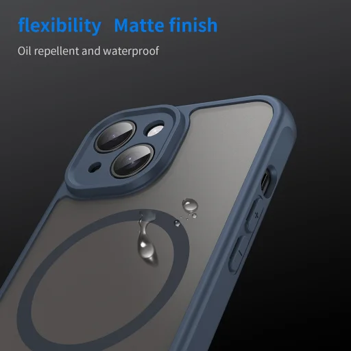  iPhone 15 Plus MagSafe tok - HaloFrost II - Navy Blue - 6