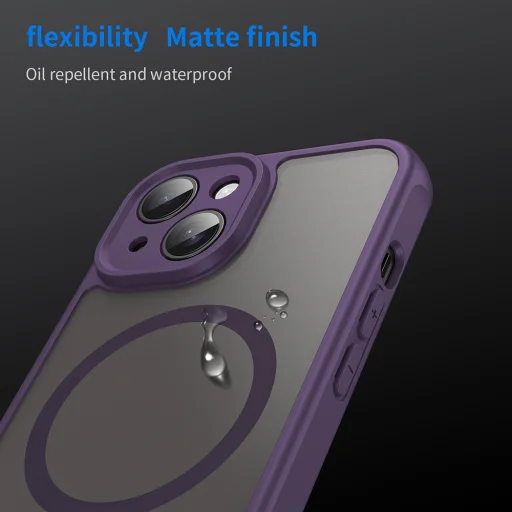 iPhone 15 Plus - Techsuit HaloFrost II MagSafe tok - Lila. - 6