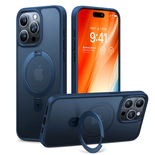 Torras - Ostand Sorozat - iPhone 15 Pro Max - Tengerészkék tok - 1