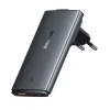 Baseus - Fali Töltő (CCGP150113) - GaN5 Pro Lapos Kialakítás, USB, Type-C, UE és UK Csatlakozóval, Type-C Kábel - Szürke thumbnail