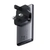 Baseus - Fali Töltő (CCGP150113) - GaN5 Pro Lapos Kialakítás, USB, Type-C, UE és UK Csatlakozóval, Type-C Kábel - Szürke thumbnail