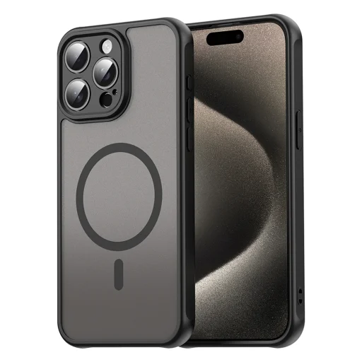 Techsuit - HaloFrost II MagSafe - iPhone 15 Pro Max - Fekete tok - 1