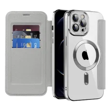 Techsuit - SmartMag Könyv Tok - iPhone 12 Pro Max - Szürke tok