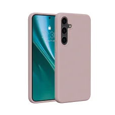 Etteri szilikon tok Samsung Galaxy S25 Edge-hez, világos rózsaszín tok