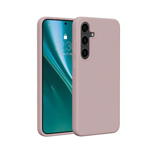 Etteri szilikon tok Samsung Galaxy S25 Edge-hez, világos rózsaszín tok - 1