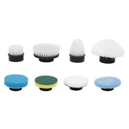 Home HGPB8 elektromos tisztítókefe szett, 25W teljesítmény, 8 cserélhető fej, teleszkópos nyél, változtatható sebesség, tölthető, tartozék USB-C töltőkábellel - 5