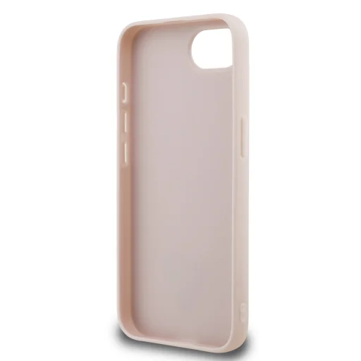  iPhone 16e/17e Pink Guess PU 4G Strass Háromszög Fém Logós Tok - 6