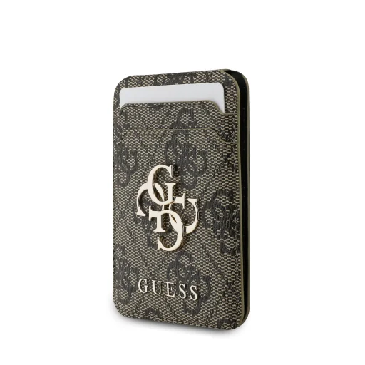 Guess 4G Metal Logo MagSafe Kártyatartós Állvány Barna - 2