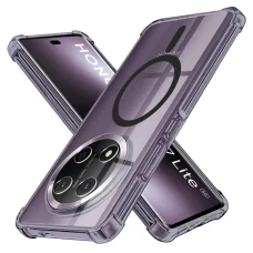  Honor Magic7 Lite / X9c Fekete Füst Techsuit Ütésálló Átlátszó Szilikon MagSafe tok