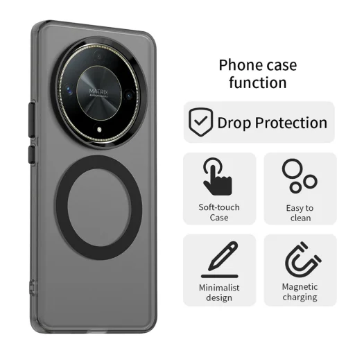 Techsuit - CandyCase MagSafe - Honor Magic6 Lite - Fekete tok - 2