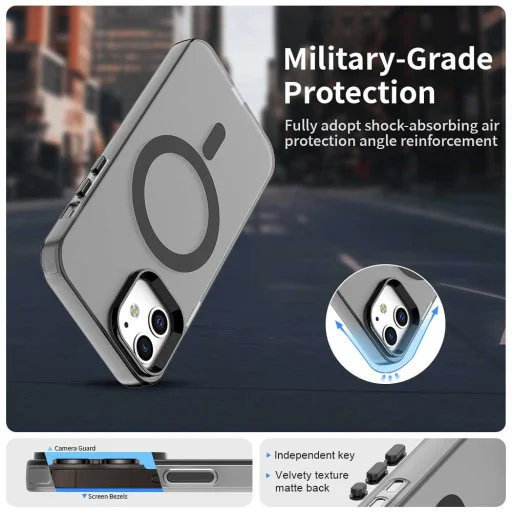 Techsuit - CandyCase MagSafe - iPhone 12 / iPhone 12 Pro - Fekete tok - 5