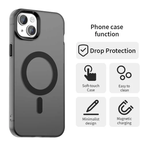  iPhone 14 Fekete Techsuit CandyCase MagSafe tok - 2