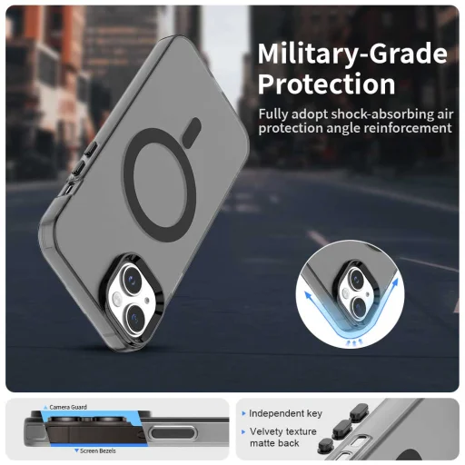  iPhone 14 Fekete Techsuit CandyCase MagSafe tok - 6