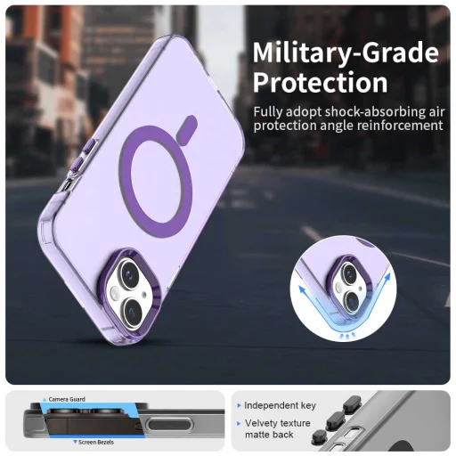 Techsuit - CandyCase MagSafe - iPhone 15 - Lila tok - 5