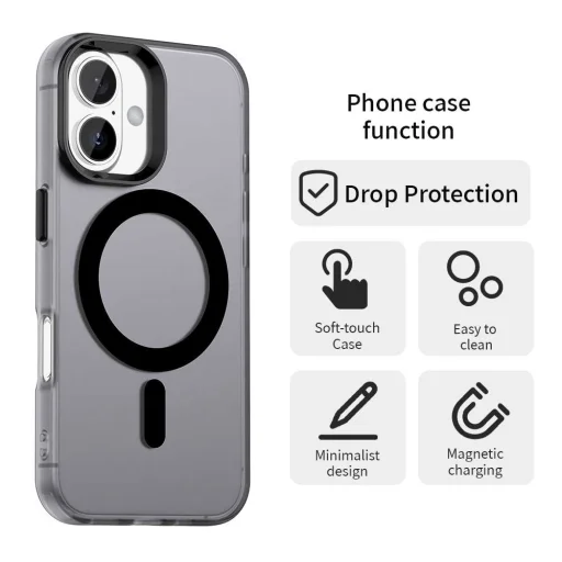  iPhone 17 Fekete Techsuit CandyCase MagSafe tok - 3