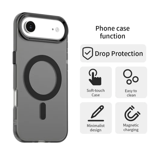  iPhone 17 Air Fekete Techsuit CandyCase MagSafe tok - 5