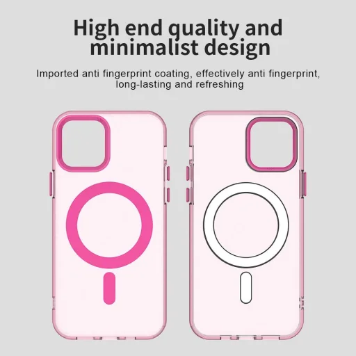 Techsuit - CandyCase MagSafe - iPhone 12 / iPhone 12 Pro - Rózsaszín tok - 3