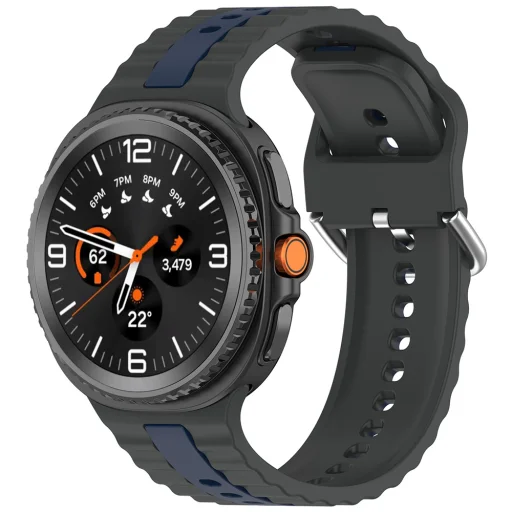 Techsuit - 22 mm-es óraszíj (W078) - Samsung Galaxy Watch8 40mm/Watch8 44mm/Watch8 Classic/Ultra 2 - Árnyékszürke - 1