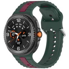Techsuit - 22 mm-es óraszíj (W078) - Samsung Galaxy Watch8 40mm/Watch8 44mm/Watch8 Classic/Ultra 2 - Éjféli Smaragd