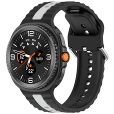 Techsuit - Remienok 22mm (W078) - Samsung Galaxy Watch8 40mm/Watch8 44mm/Watch8 Classic/Ultra 2 - Čierna / Sivá