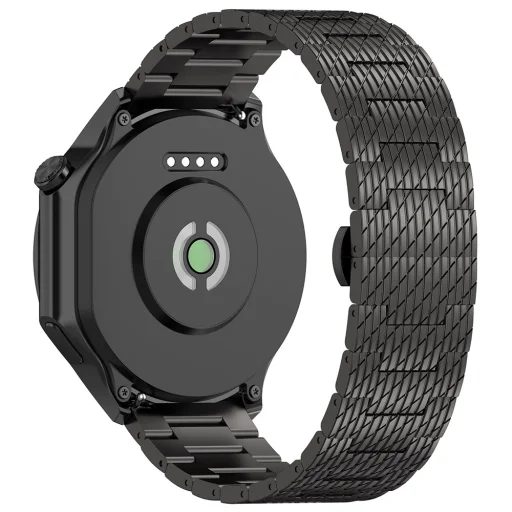 Techsuit - 20 mm-es óraszíj (W052) - Samsung Galaxy Watch 4/5/Active 2, Huawei Watch GT 3 (42 mm)/GT 3 Pro (43 mm) - Fekete - 3