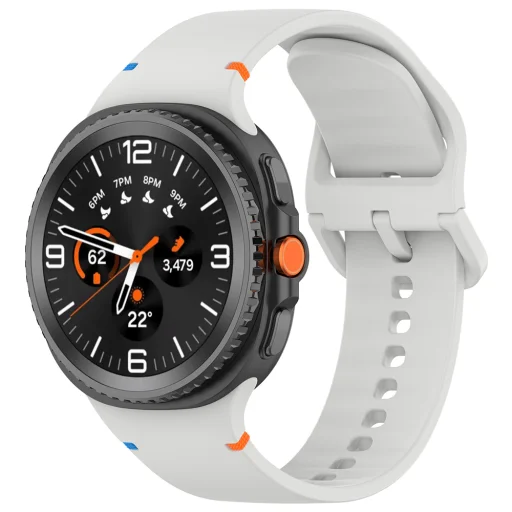Techsuit - Óraszíj 22mm (W079) - Samsung Galaxy Watch8 40mm/Watch8 44mm/Watch8 Classic/Ultra 2 - Szürke - 1