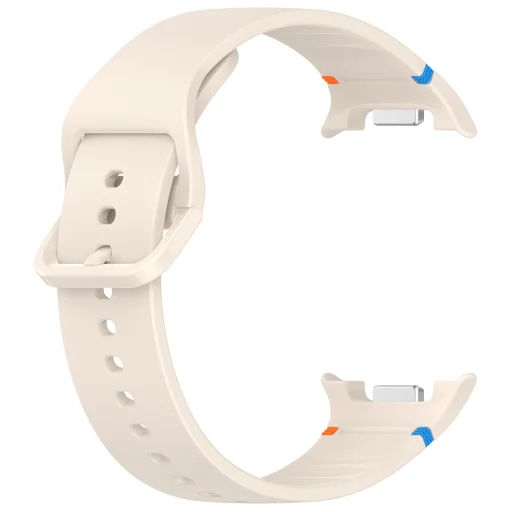 Techsuit - Óraszíj 22 mm (W079) - Samsung Galaxy Watch8 40 mm/Watch8 44 mm/Watch8 Classic/Ultra 2 - Kasmír Krém - 2