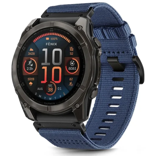 Techsuit - Óraszíj 22mm (W070) - Samsung Galaxy Watch (46mm)/Watch 3/Gear S3, Huawei Watch GT/GT 2/GT 3 (46mm) - Éjkék - 1