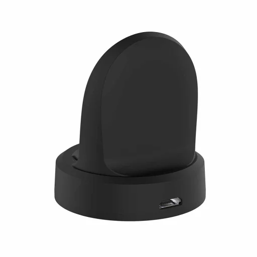 Techsuit - Vezeték nélküli töltőkábel okosórákhoz (TSC3) - Samsung Galaxy Watch 3/4/5/6-hoz, 2,5 W, asztali tartóval - Fekete - 5