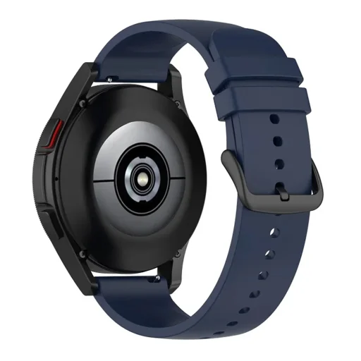 Techsuit - 20 mm-es óraszíj (W001) - Samsung Galaxy Watch 4/5/Active 2, Huawei Watch GT 3 (42mm)/GT 3 Pro (43mm) - Sötétkék - 4