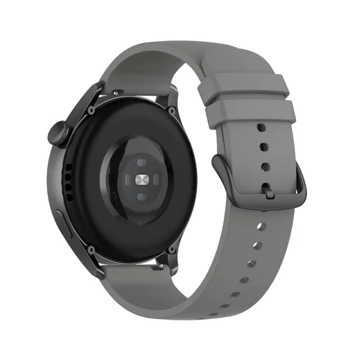 Techsuit - 22 mm-es óraszíj (W001) - Samsung Galaxy Watch (46 mm)/Watch 3/Gear S3, Huawei Watch GT/GT 2/GT 3 (46 mm) - Szürke - 2