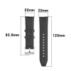 Techsuit - 20 mm-es óraszíj (W007) - Samsung Galaxy Watch 4/5/Active 2, Huawei Watch GT 3 (42 mm)/GT 3 Pro (43 mm) - Fekete thumbnail