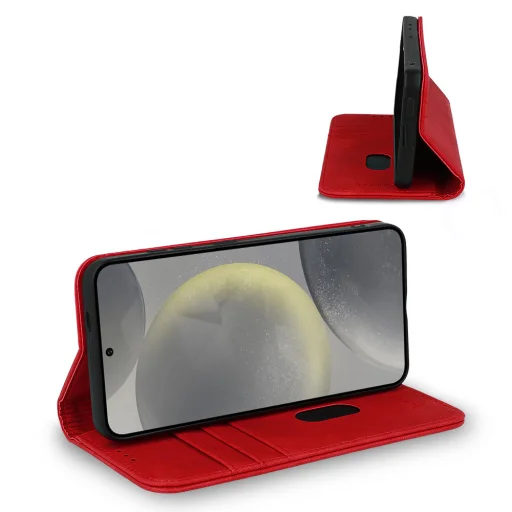 Wonder fliptok Samsung Galaxy S25 Edge piros tok - 6