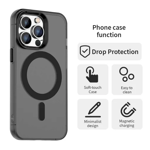 Techsuit - CandyCase MagSafe - iPhone 12 Pro Max - Fekete tok - 2