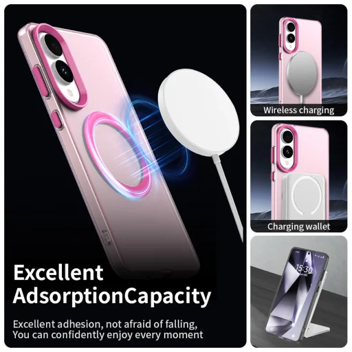 Techsuit - CandyCase MagSafe - Samsung Galaxy S25 Edge - Rózsaszín tok - 5