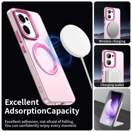  Techsuit - CandyCase MagSafe - Oppo Reno13 F 4G / Reno13 F 5G / Reno13 FS 5G - Rózsaszín tok - 6