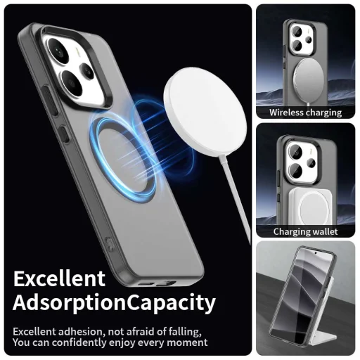 Techsuit - CandyCase MagSafe - Xiaomi Redmi Note 14 4G (Regionális) - Fekete tok - 4