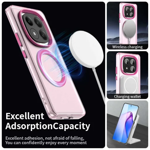  Techsuit - CandyCase MagSafe - Xiaomi Redmi Note 14 Pro+ 5G - Rózsaszín tok - 5