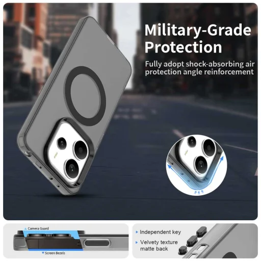  Techsuit - CandyCase MagSafe - Xiaomi Redmi Note 14 5G - Fekete tok - 3