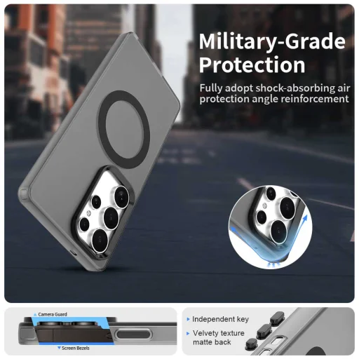  Samsung Galaxy S25 Ultra Fekete Techsuit CandyCase MagSafe tok - 2