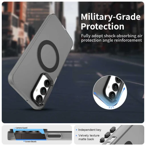 Techsuit - CandyCase MagSafe - Samsung Galaxy A16 4G / A16 5G - Fekete tok - 2