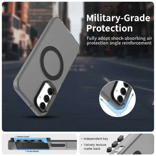 Techsuit - CandyCase MagSafe - Samsung Galaxy A25 5G - Fekete tok - 6