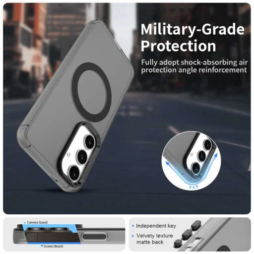 Techsuit - CandyCase MagSafe - Samsung Galaxy S24 FE - Fekete tok - 2